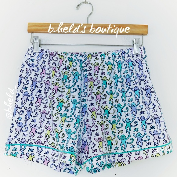 Roller Rabbit Disco Monkey Polo Pajamas in Mermaid Size Small S Brand New NWT - Picture 11 of 14